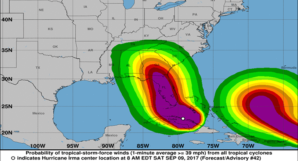 Pronóstico del huracán Irma José - 09Sept17 - NOAA
