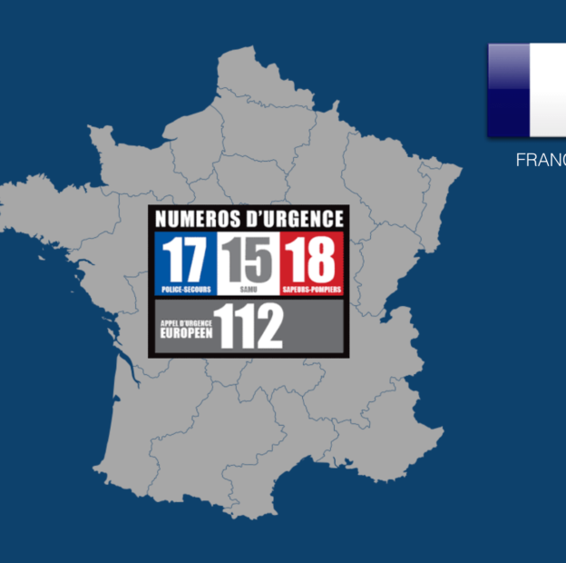 Dial 112 or 15 to call an ambulance in France