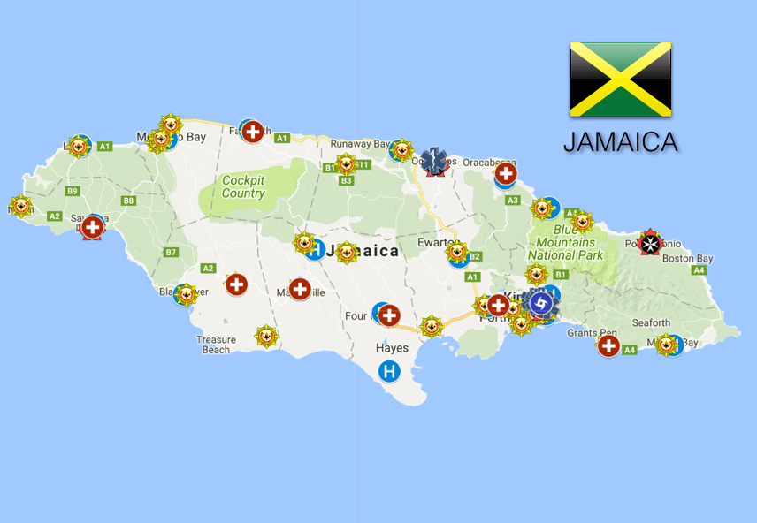 EMS Coverage Map: Jamaica