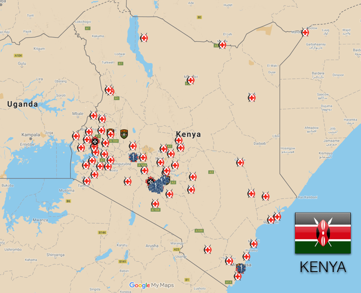 EMS Coverage Map: Kenya