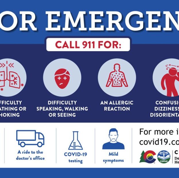 Colorado Department of Public Health - Coronavirus Guidelines for Calling 911