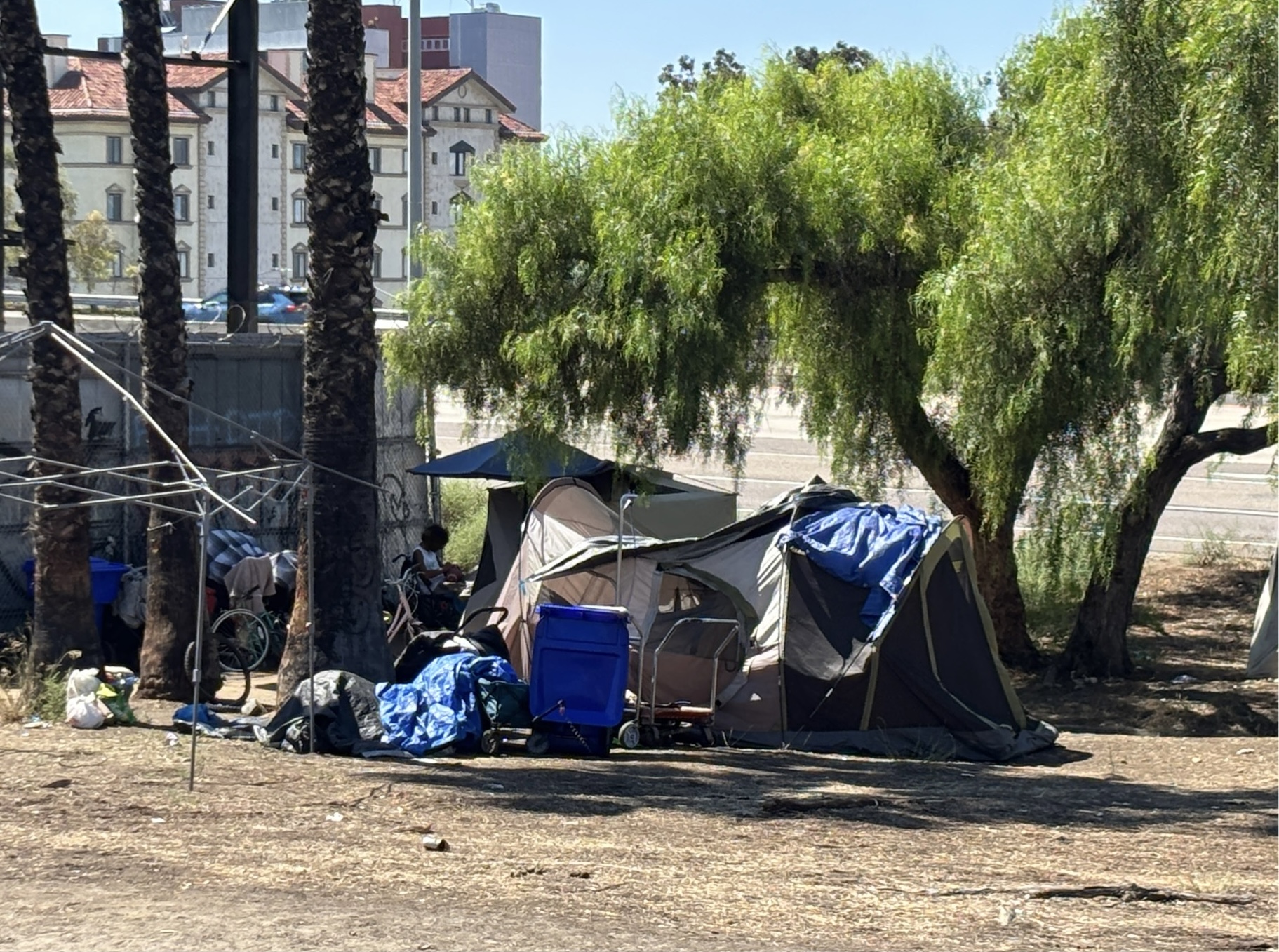 Unhoused Individuals Homeless Encamptment