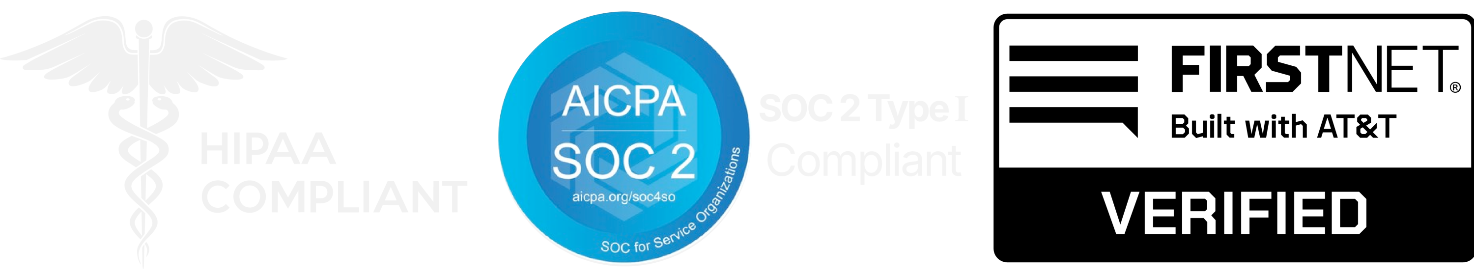 badges HIPAA SOC2 FirstNet